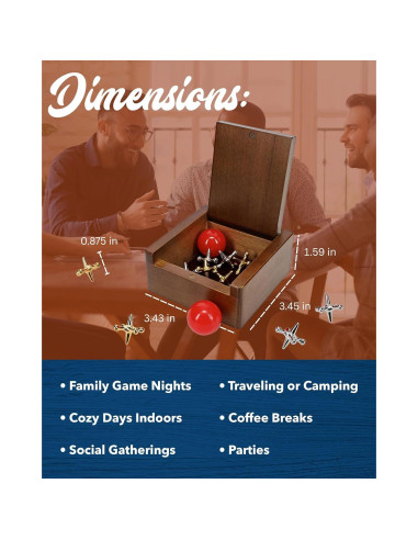 Juego de Jacks de Metal WE Games - Set Clásico con 2 Pelotas