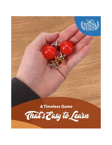 Juego de Jacks de Metal WE Games - Set Clásico con 2 Pelotas