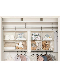 Organizador Colgante StorageWorks 4 Secciones Marfil y Blanco 2