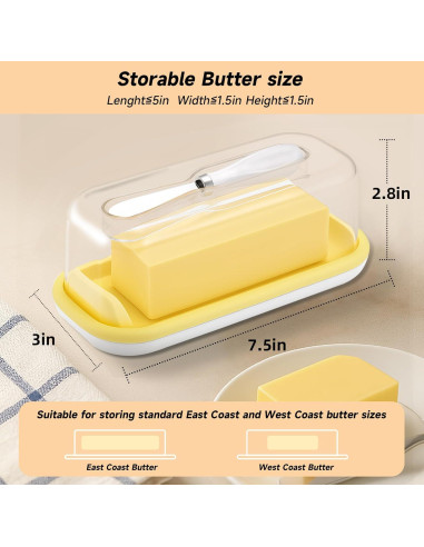 Plato para Mantequilla con Tapa y Cuchillo Arimagroup 19 cm