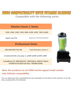 Jarra de Licuadora Vitamix 64oz Ecopandy con Tamper y Accesorios 2