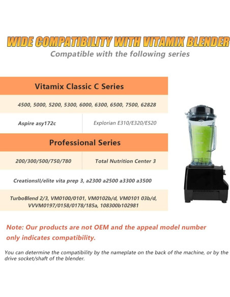 Jarra de Licuadora Vitamix 64oz Ecopandy con Tamper y Accesorios