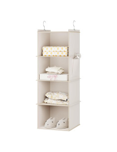 Organizador de Closet Colgante YOUDENOVA 4 Niveles Beige