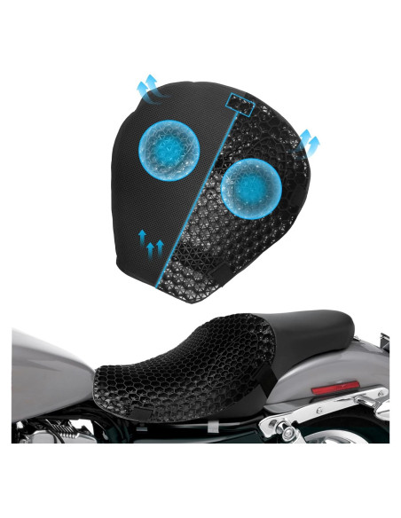 Cojín de Asiento de Gel TrekBliss para Motocicleta 28x25cm