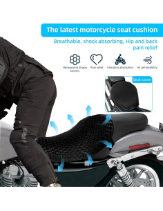 Cojín de Asiento de Gel TrekBliss para Motocicleta 28x25cm 2