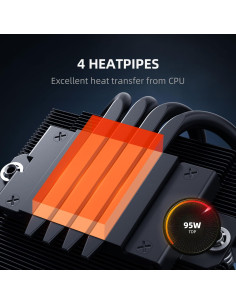 Enfriador de CPU ID-COOLING IS-40-XT 47mm Bajo Perfil PWM 2