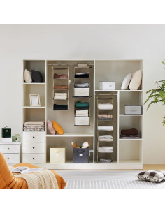 Organizador de Closet Colgante YOUDENOVA 4 Niveles Beige 2