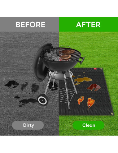 Alfombrilla para Parrilla SUINIAO 70x40 cm A Prueba de Fuego