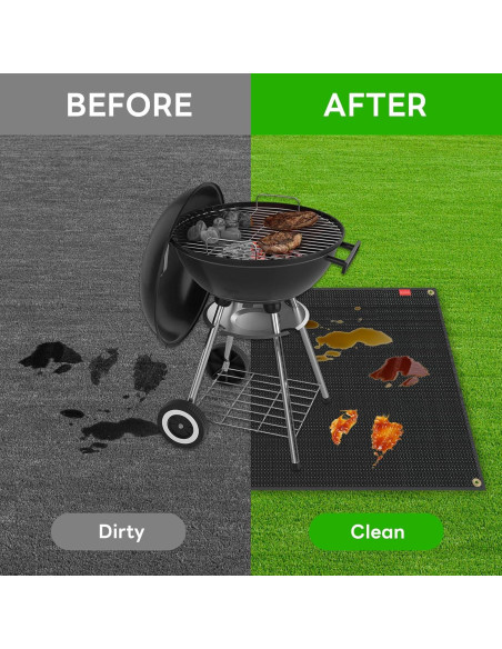 Alfombrilla para Parrilla SUINIAO 70x40 cm A Prueba de Fuego