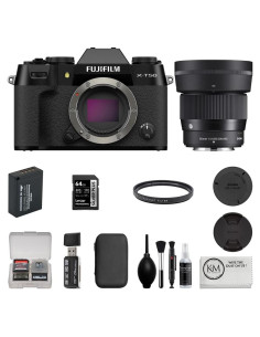 Cámara sin Espejo Fujifilm X-T50 Negra con Lente Sigma 56mm f/1.4