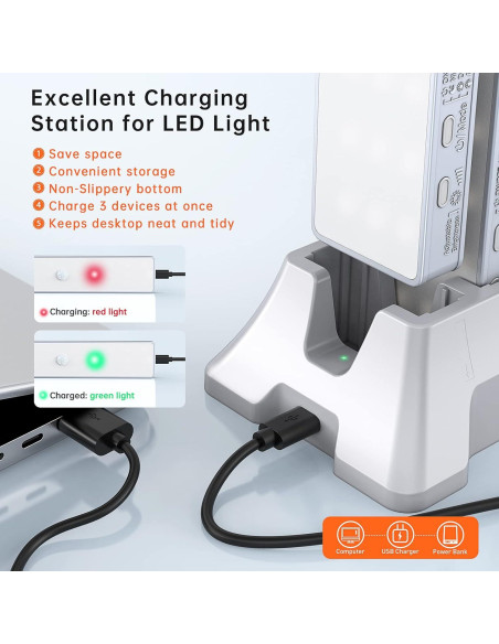 Luz LED Recargable Luzbiz 6 Pcs con Sensor de Movimiento