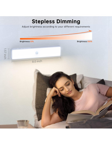 Luz LED Recargable Luzbiz 6 Pcs con Sensor de Movimiento