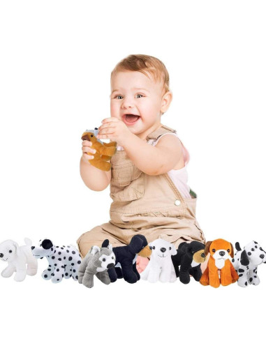 Set de 24 Juguetes de Peluche de Perro Suave - Bottles N Bags
