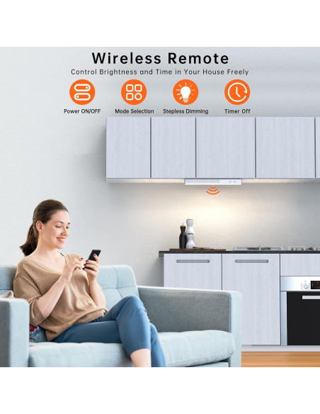 Luz LED Recargable Luzbiz 6 Pcs con Sensor de Movimiento