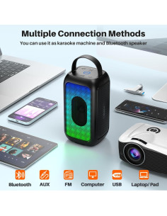 Altavoz Bluetooth Portátil Bobtot 40W con Micrófono Inalámbrico 2