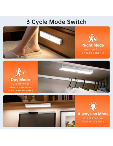 Luz LED Recargable Luzbiz 6 Pcs con Sensor de Movimiento