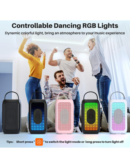 Altavoz Bluetooth Portátil Bobtot 40W con Micrófono Inalámbrico