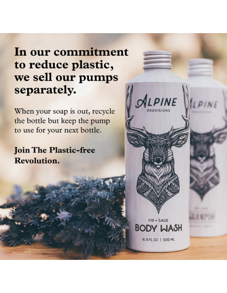 Jabón Corporal Natural Alpine Provisions 500ml Abeto y Salvia
