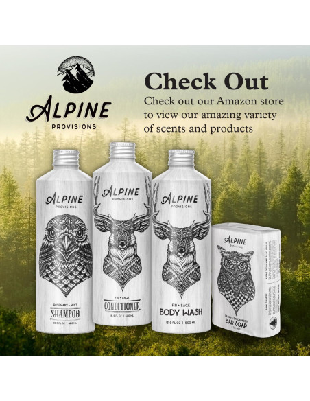 Jabón Corporal Natural Alpine Provisions 500ml Abeto y Salvia