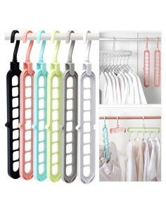 Organizadores de Closet HEYHOUSE - 6 Perchas Mágicas Ahorra Espacio