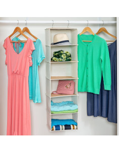 Organizador Colgante Honey-Can-Do SFT-01003, 6 Estantes, Bambú 2