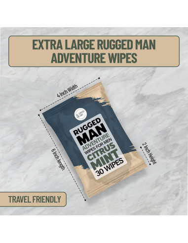 Toallitas Corporales para Hombre BLKSMITH - 120 Unidades Sándalo, Menta, Cedro, Eucalipto