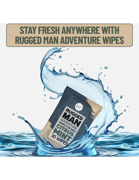 Toallitas Corporales para Hombre BLKSMITH - 120 Unidades Sándalo, Menta, Cedro, Eucalipto