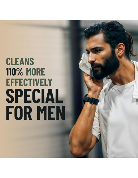 Toallitas Corporales para Hombre BLKSMITH - 120 Unidades Sándalo, Menta, Cedro, Eucalipto