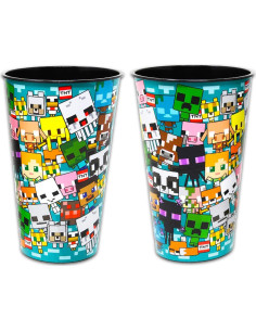 Pack de 6 Tazas Reutilizables Minecraft 24 Oz con Stickers 2