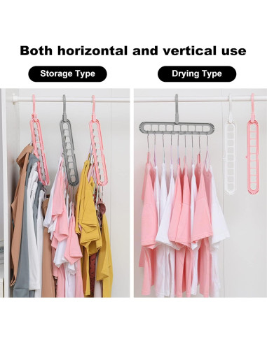 Organizadores de Closet HEYHOUSE - 6 Perchas Mágicas Ahorra Espacio