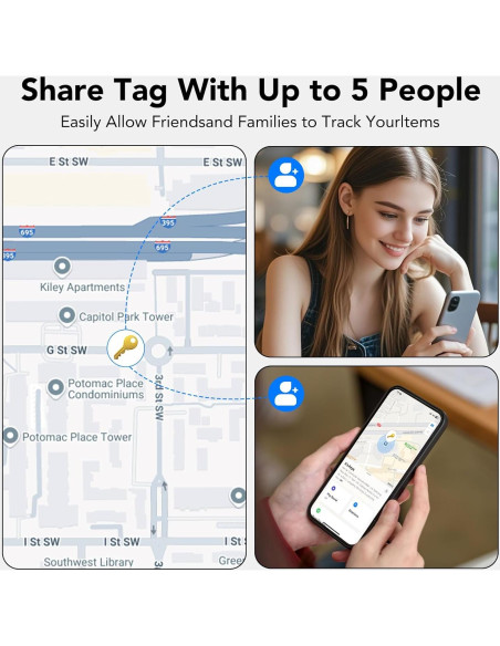 Etiquetas Air Tracker Ajblg - Paquete de 4, Bluetooth iOS