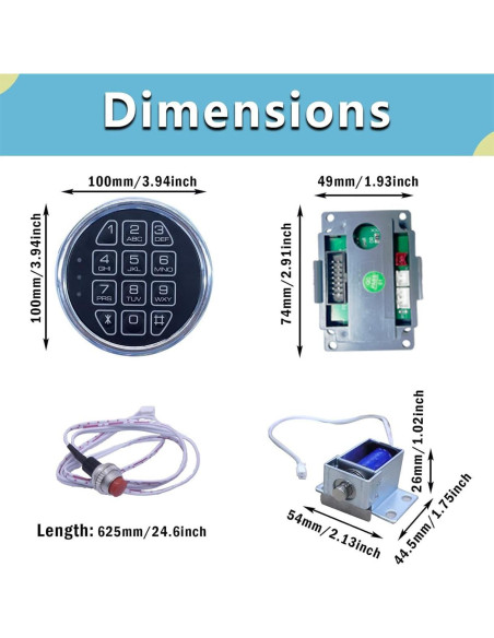 Cerradura Electrónica de Seguridad La Macaza LM-SC019SL Cromo