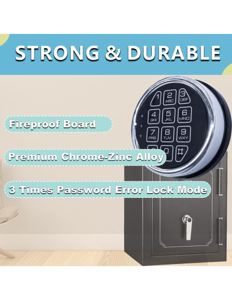 Cerradura Electrónica de Seguridad La Macaza LM-SC019SL Cromo