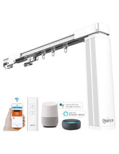 Cortinas Inteligentes Quoya QL500, Pista Eléctrica 7m, Control Alexa