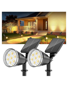 Luces Spot Solares BONLION 1000LM 2 en 1 Ajustables IP65