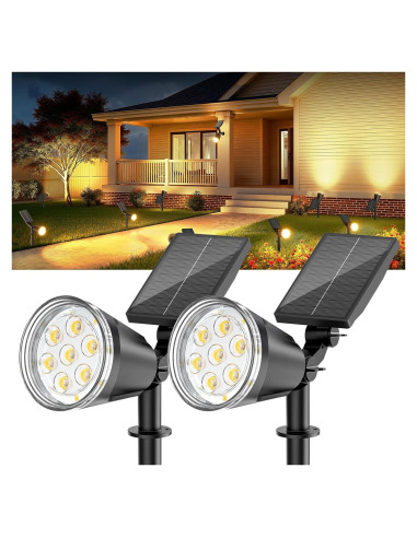 Luces Spot Solares BONLION 1000LM 2 en 1 Ajustables IP65