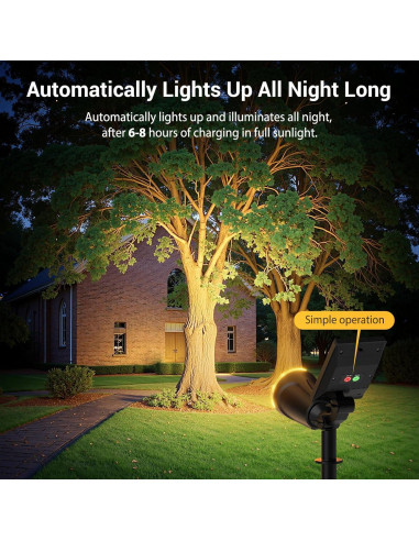 Luces Spot Solares BONLION 1000LM 2 en 1 Ajustables IP65