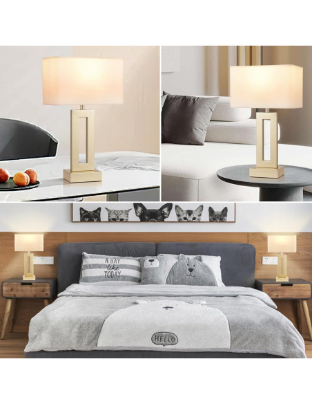 Juego de 2 Lámparas de Mesa Táctiles Seealle Doradas 49.8 cm Juego de 2 Lámparas de Mesa Táctiles Seealle Doradas 49.8 cm