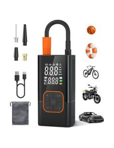 Compresor de Aire Portátil Lamfurart 150 PSI con Medidor Digital