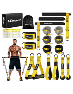 Kit de Barra de Pilates HOXWC con Bandas de Resistencia 122kg