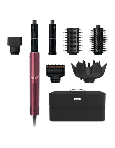 Secador y Multi-Estilizador Shark FlexStyle HD457CR, Cereza Negra