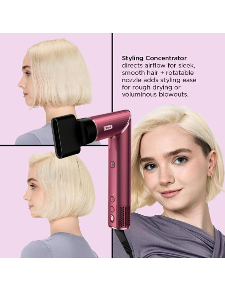 Secador y Multi-Estilizador Shark FlexStyle HD457CR, Cereza Negra