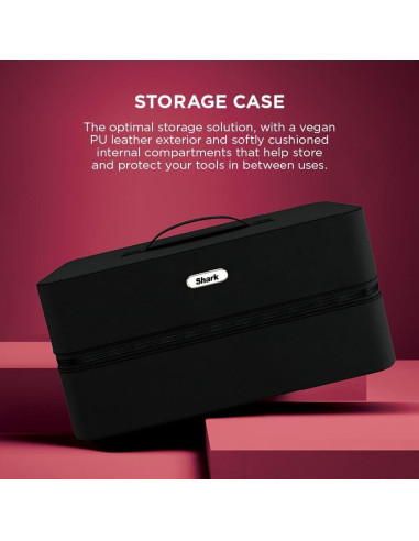 Secador y Multi-Estilizador Shark FlexStyle HD457CR, Cereza Negra