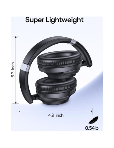 Auriculares TAGRY H08 Inalámbricos con ANC 100H Negro