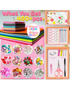 Kit de Hojas de Fieltro Artesanal Bzb - 80PCS 40 Colores 2