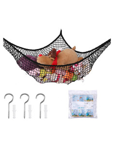 Hamaca de Animales de Peluche LXUNYI 213 cm Organizador Negro