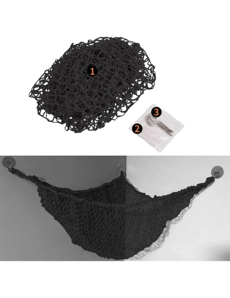 Hamaca de Animales de Peluche LXUNYI 213 cm Organizador Negro