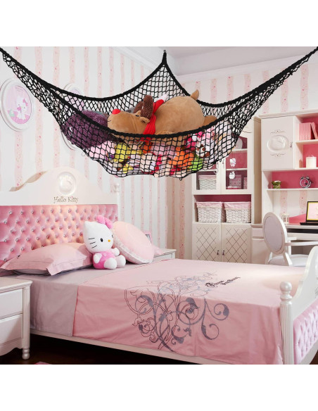 Hamaca de Animales de Peluche LXUNYI 213 cm Organizador Negro