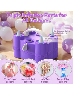 Bomba de aire eléctrica 4 en 1 Keaibuding para globos y pelotas 2