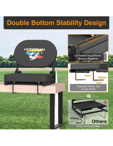 Asientos de Estadio HOPERAN Plegables con Respaldo Acolchado 270